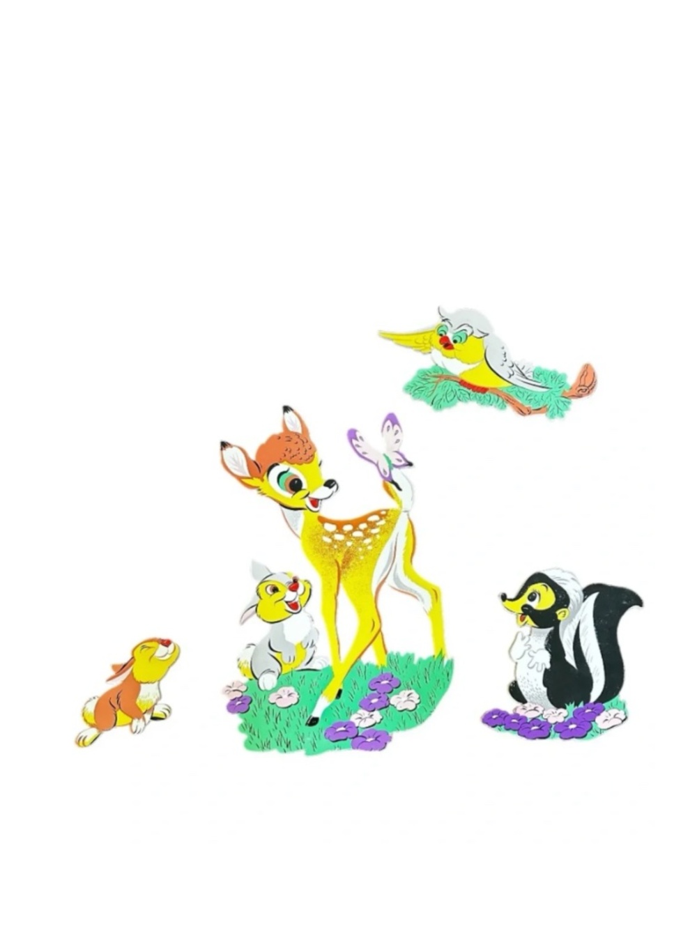 Vintage Disney Bambi And Friends Nursery Wall Decor